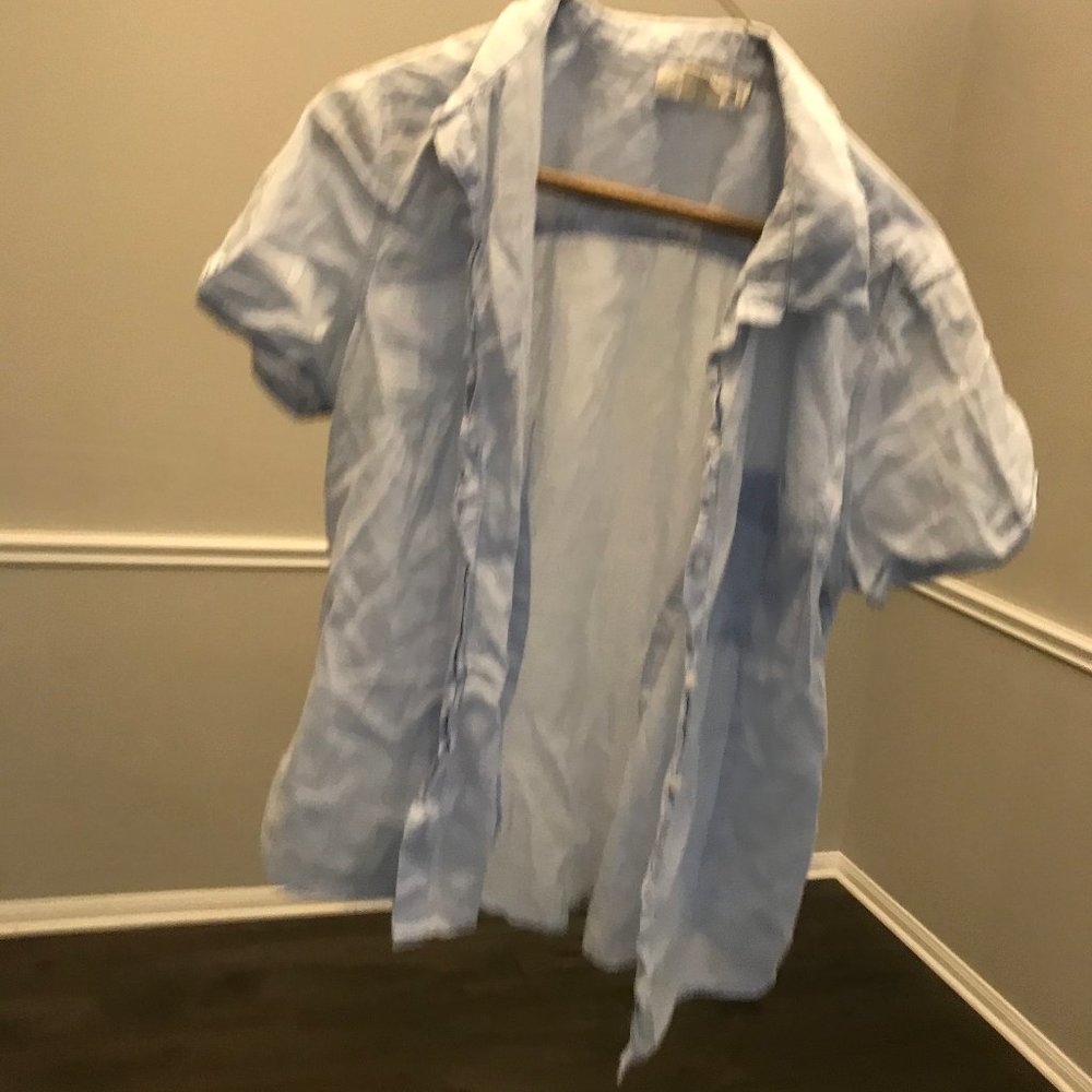 Short Sleeve Button Down Woman Shirt